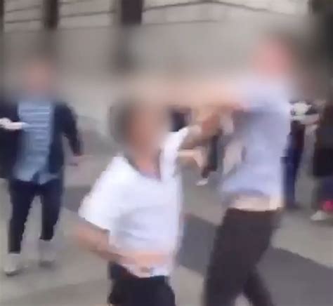 Terrifying scenes as bare knuckle brawl breaks out in Dublin city.
